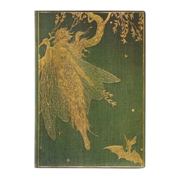 Paperblanks Тефтер Olive Fairy, Midi, широки редове, мека корица, 88 листа