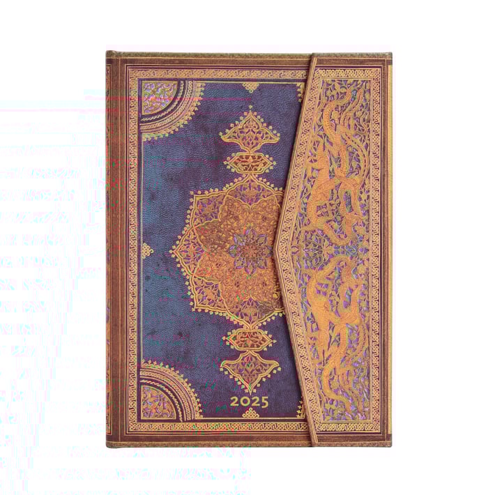 Paperblanks Планер Safavid Indigo, Midi, Verso, твърда корица, 80 листа, за 2025 година