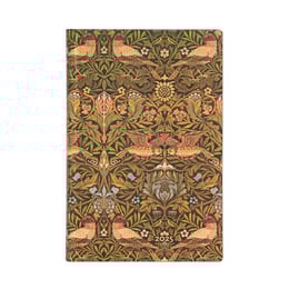 Paperblanks Планер Morris Birds, Mini, хоризонтален, мека корица, 88 листа, за 2025 година