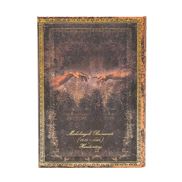 Paperblanks Планер Michelangelo, Midi, хоризонтален, твърда корица, 80 листа, за 2025 година
