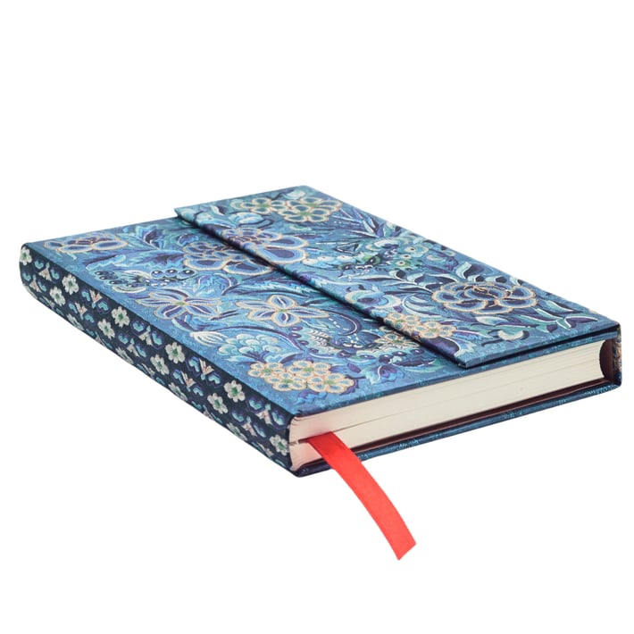 Paperblanks Тефтер Blue Willow, Mini, широки редове, твърда корица, 88 листа