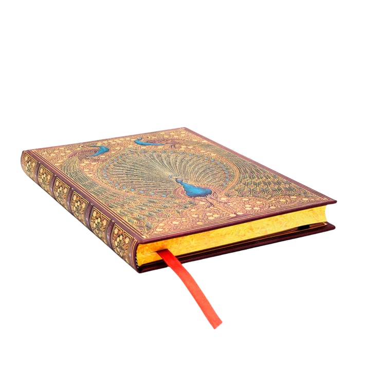 Paperblanks Тефтер Hafiz's Peacocks, Midi, широки редове, твърда корица, 72 листа