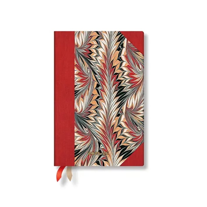 Paperblanks Планер Rubedo, Mini, хоризонтален, твърда корица, 104 листа, за 2025-2026 година