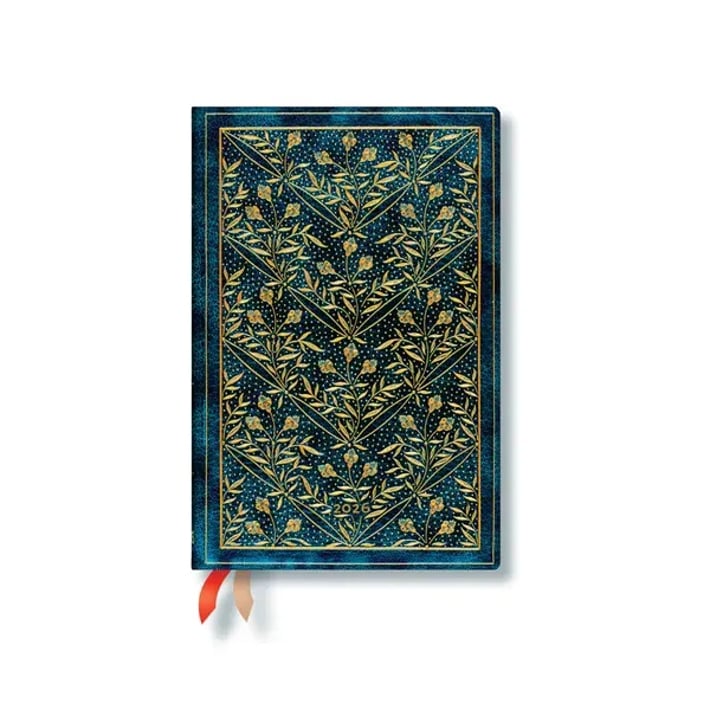 Paperblanks Планер Wildflower Song, Mini, 1 ден на страница, твърда корица, 208 листа, за 2026 година