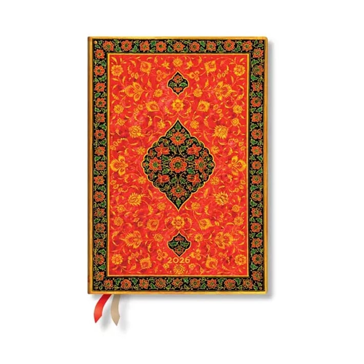 Paperblanks Планер Layla, Midi, 1 ден на страница, твърда корица, 208 листа, за 2026 година