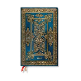Paperblanks Планер Blue Luxe, Maxi, хоризонтален, твърда корица, 80 листа, за 2026 година