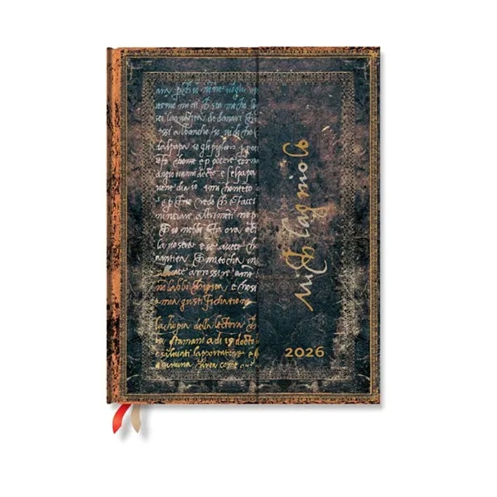 Paperblanks Планер Michelangelo, Ultra, вертикален, твърда корица, 80 листа, за 2026 година