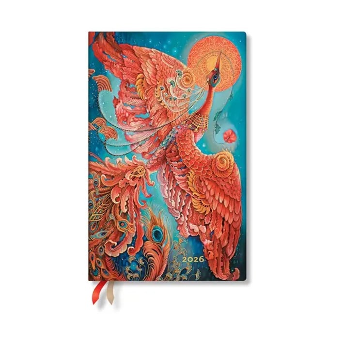 Paperblanks Планер Firebird, Maxi, хоризонтален, мека корица, 88 листа, за 2026 година