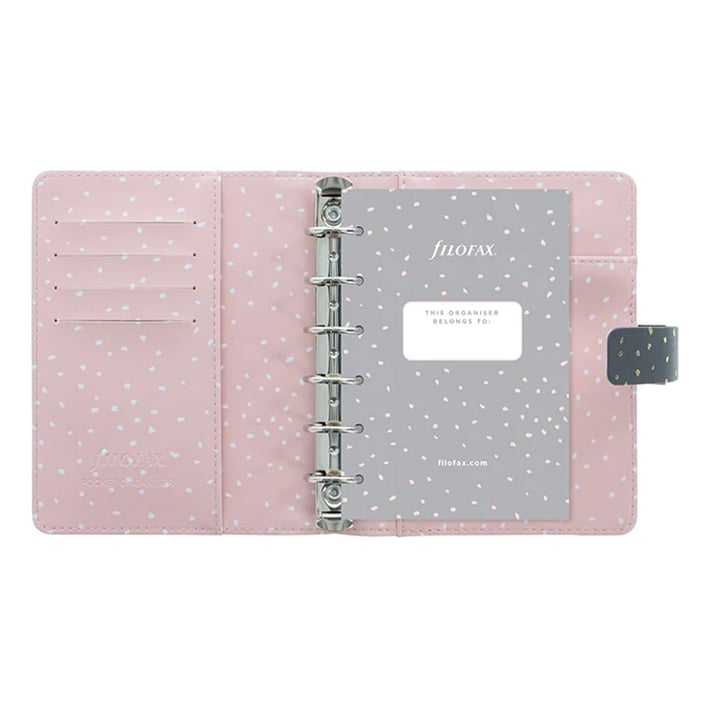 Filofax Органайзер Confetti Pocket, черен със златисти елементи