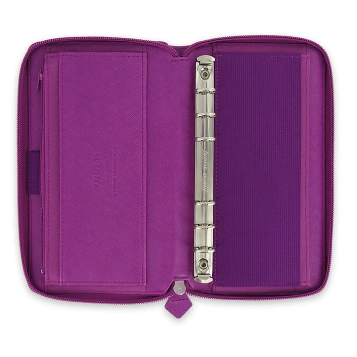 Filofax Органайзер Saffiano Personal Compact, с цип, лилав