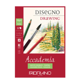Fabriano Скицник за рисуване Accademia, A4, 200 g/m2, зърнеста структура, спирала, 50 листа