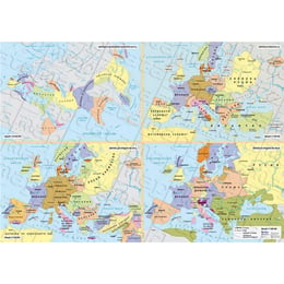 Карта Народи и държави в началото на VI в.