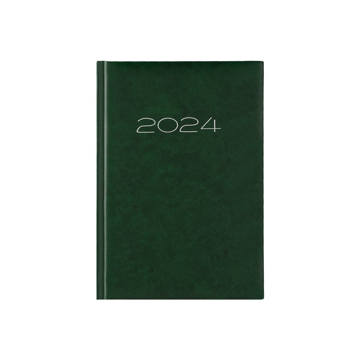 Календар-бележник Виктория, без дати, A5, твърда подвързия, зелен