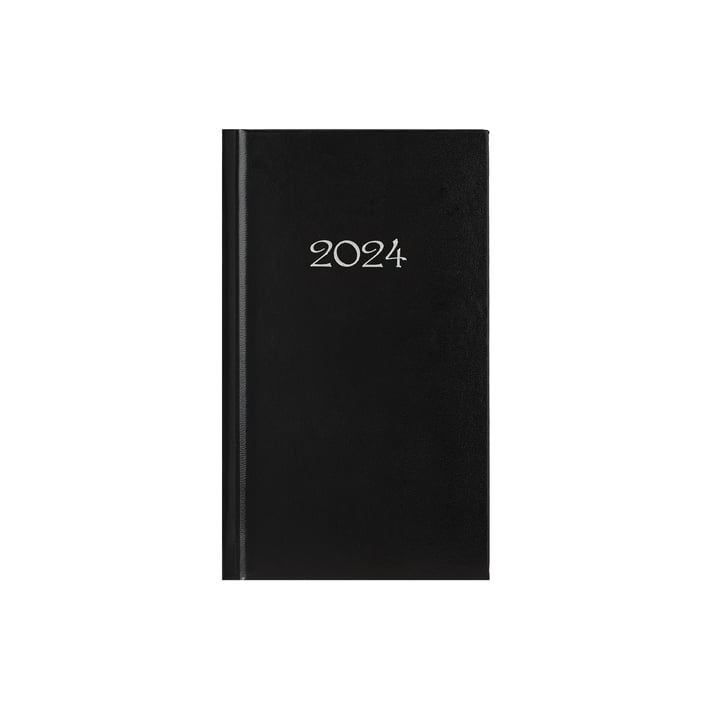 Календар-бележник Слим, седмичник, 9 x 16 cm, черен