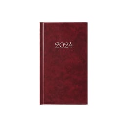 Календар-бележник Слим, седмичник, 9 x 16 cm, бордо