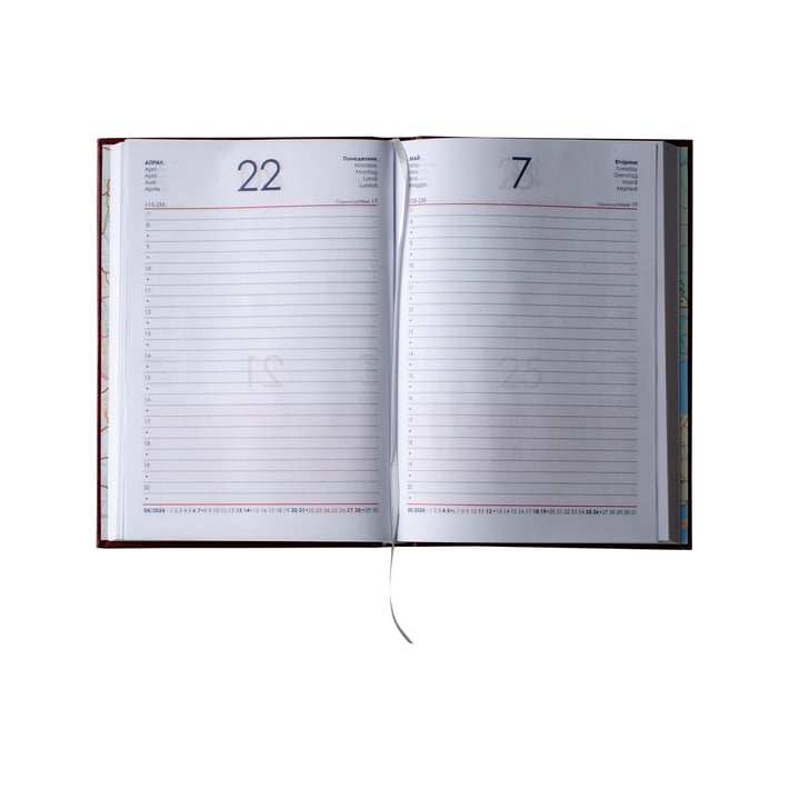 Календар-бележник Витоша, с дати, А5, черен