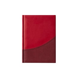 Календар-бележник Престиж, с дати, А5, червен/бордо