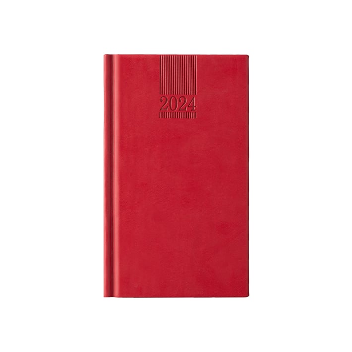 Календар-бележник Поло, седмичник, 9 x 16 cm, червен