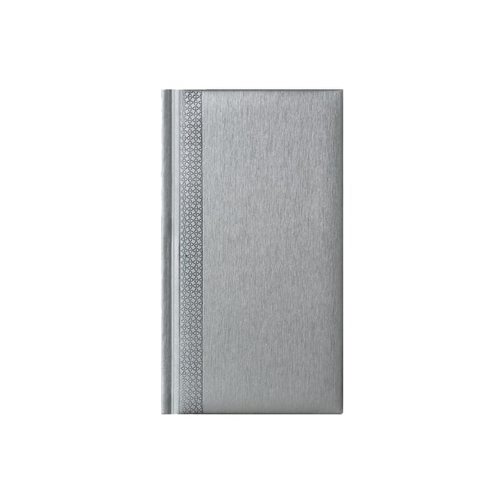 Календар-бележник Финес, без дати, 9.5 x 17.5 cm, сребрист