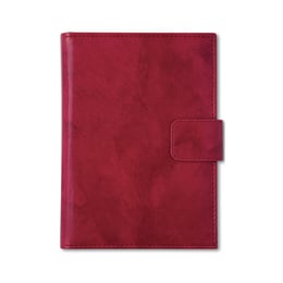 Календар-бележник Ниагара, с дати, A5, кожена подвързия, червен