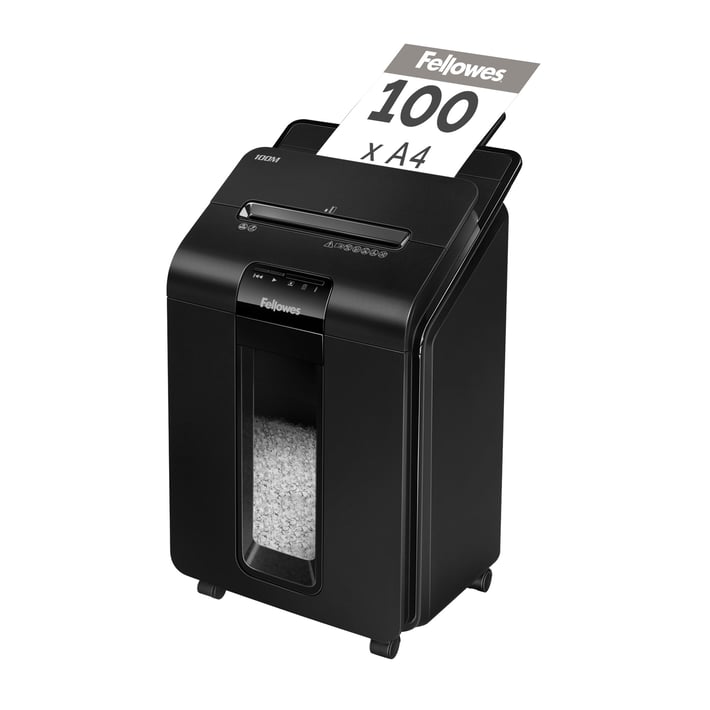 Fellowes Шредер за унищожаване на документи Automax 100M, Micro Cut, 23 L