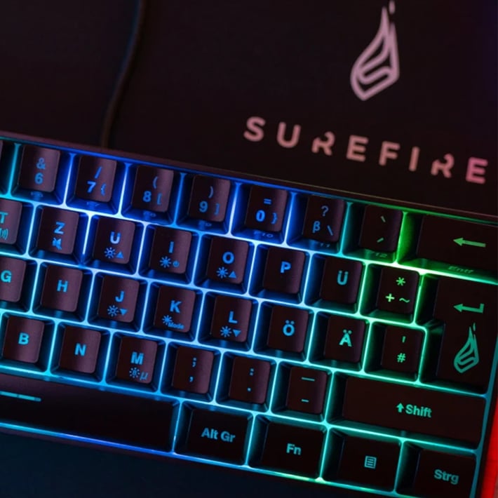 SureFire Клавиатура Kingpin X1, с кабел, геймърска