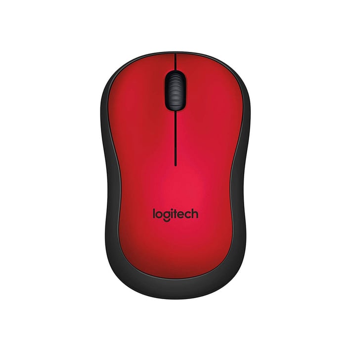 Logitech Мишка M220, безжична, безшумна, USB, 1000 dpi, червена