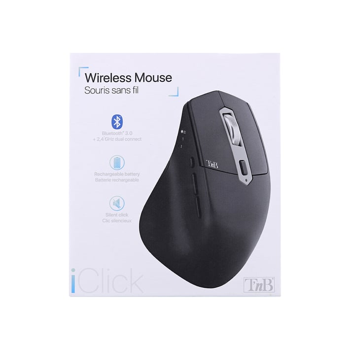 TNB Мишка iClick, безжична, Bluetooth, черна