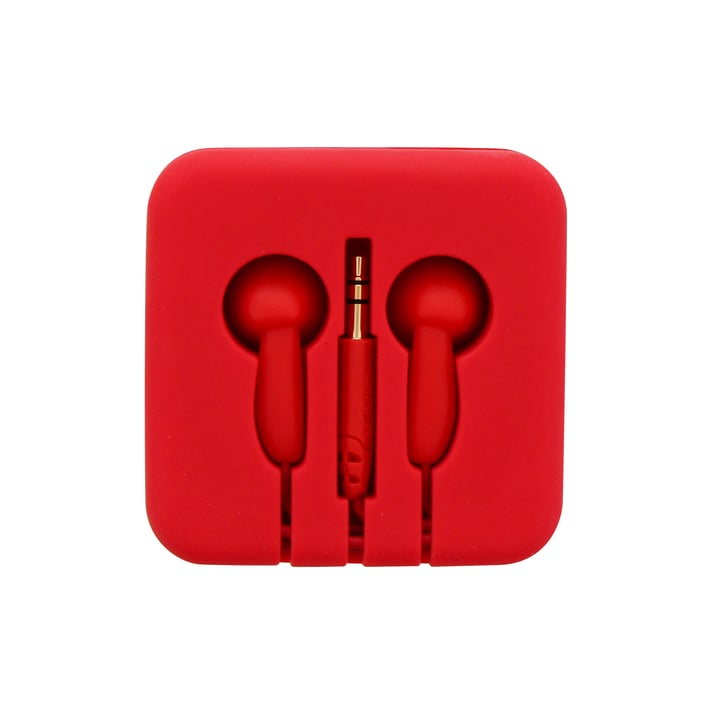 TNB Слушалки Pocket, червени, в силиконова кутия