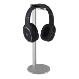 NGS Слушалки Artica Pride, с Bluetooth, черни, в комплект с Lumi Стойка за слушалки HPS01-1, алуминиева, сива