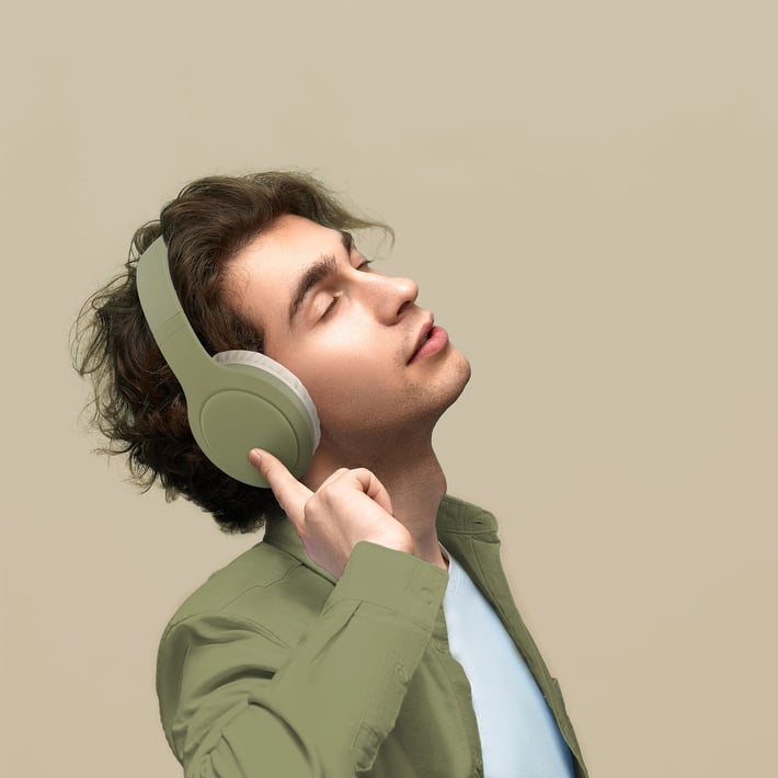 TNB Слушалки Tonality, с Bluetooth, цвят маслина