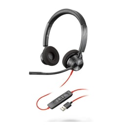 Poly Слушалки Blackwire C3320, жични, с микрофон, USB Type A