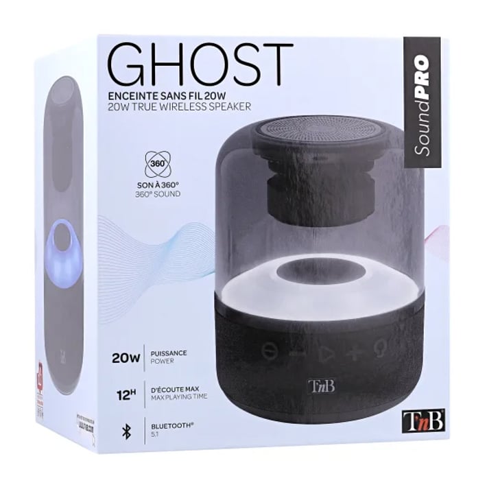 TNB Тонколона Ghost, с Bluetooth, 20 W, 360°, черна