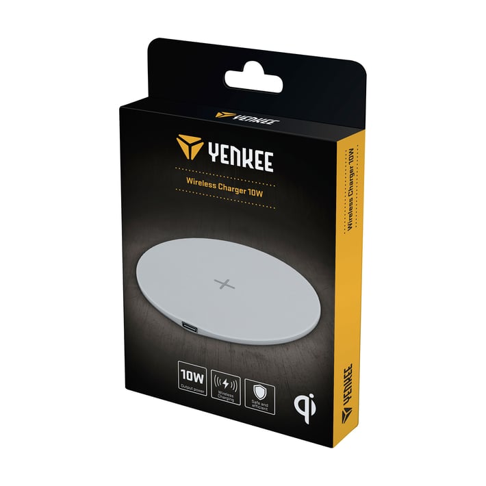 Yenkee Зарядно устройство 5110, безжично, LED, 10 W, бяло