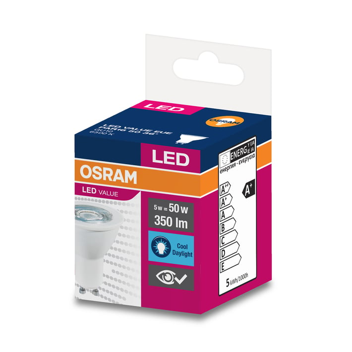 Osram Kрушка LED, GU10, 5W, 230V, 350 lm, 6500K