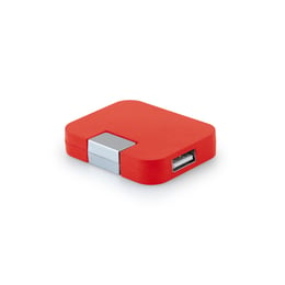 Hi!dea USB хъб, с 4 порта, червен