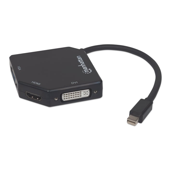 Manhattan Адаптер 3 в 1 Mini DisplayPort, Male към HDMI/DVI/VGA Female