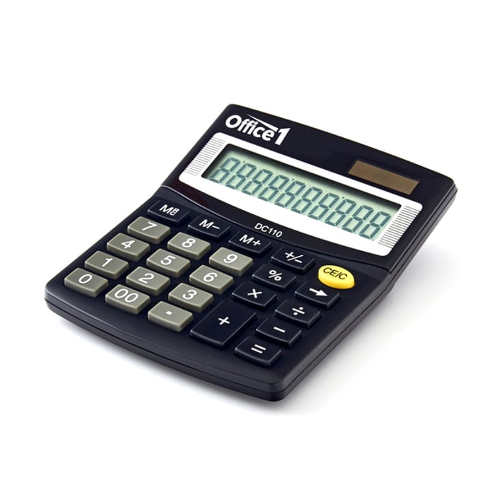 Office 1 Настолен калкулатор DC110, 10-разряден, черен