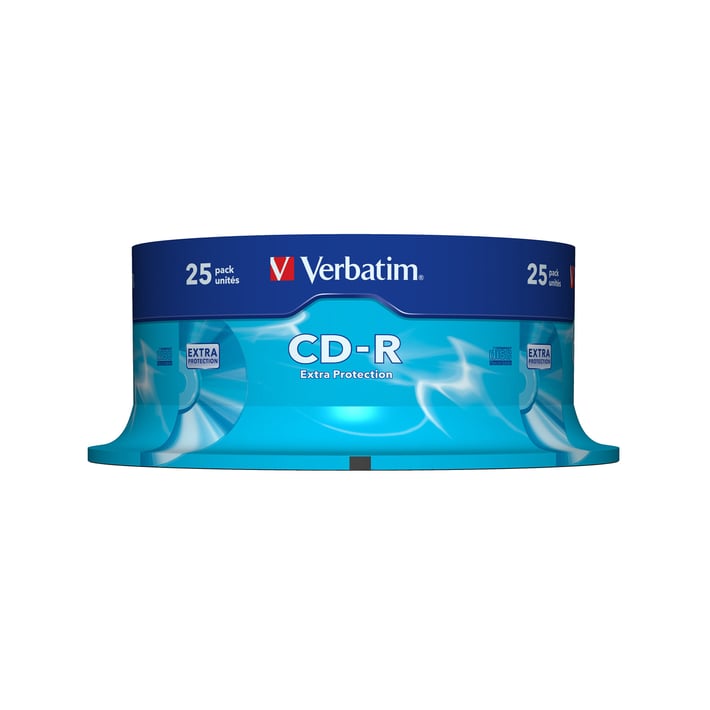 Verbatim CD-R, 700 MB, 52x, със защитно покритие, 25 броя в шпиндел