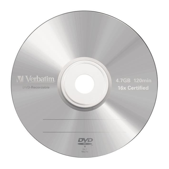 Verbatim DVD-R, 4.7 GB, 16x, AZO покритие, в кутия