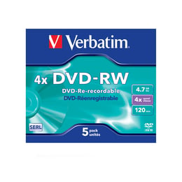 Verbatim DVD-RW, презаписваем, 4.7 GB, 4x, в кутия