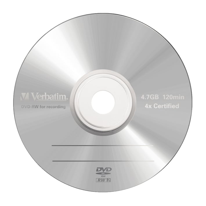 Verbatim DVD-RW, презаписваем, 4.7 GB, 4x, в кутия