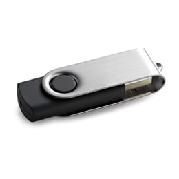 USB флаш памет Swivel, USB 2.0, 8 GB, без лого, черна