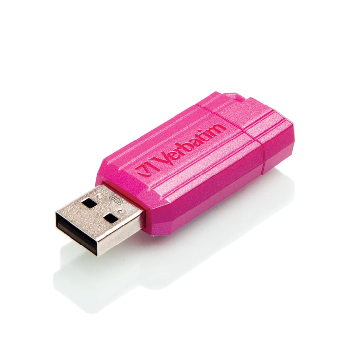 Verbatim USB флаш памет Pinstripe, USB 2.0, 16 GB, розова