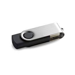 USB флаш памет Swivel, USB 2.0, 16 GB, без лого, черна