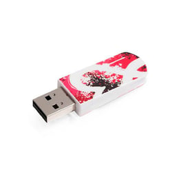 Verbatim USB флаш памет Mini Graffiti, USB 2.0, 32 GB, червена