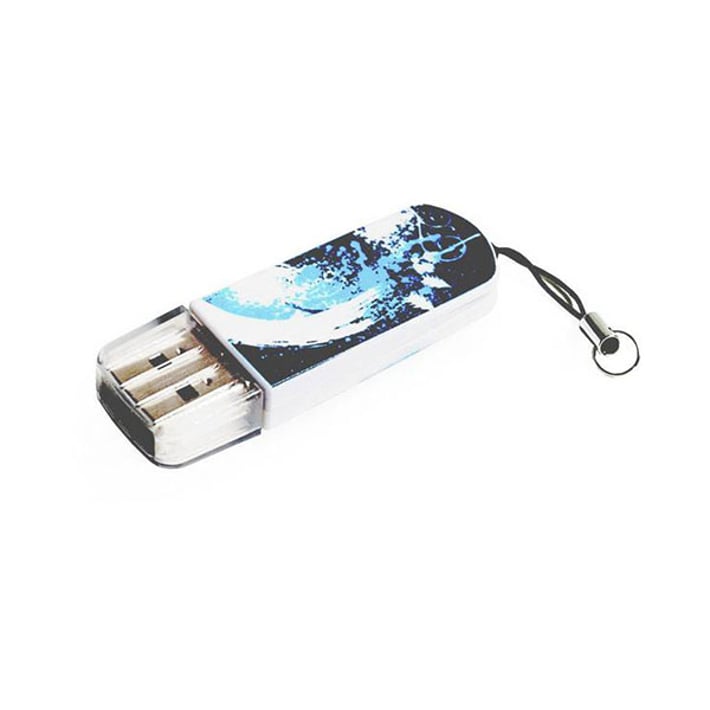 Verbatim USB флаш памет Mini Graffiti, USB 2.0, 32 GB, синя
