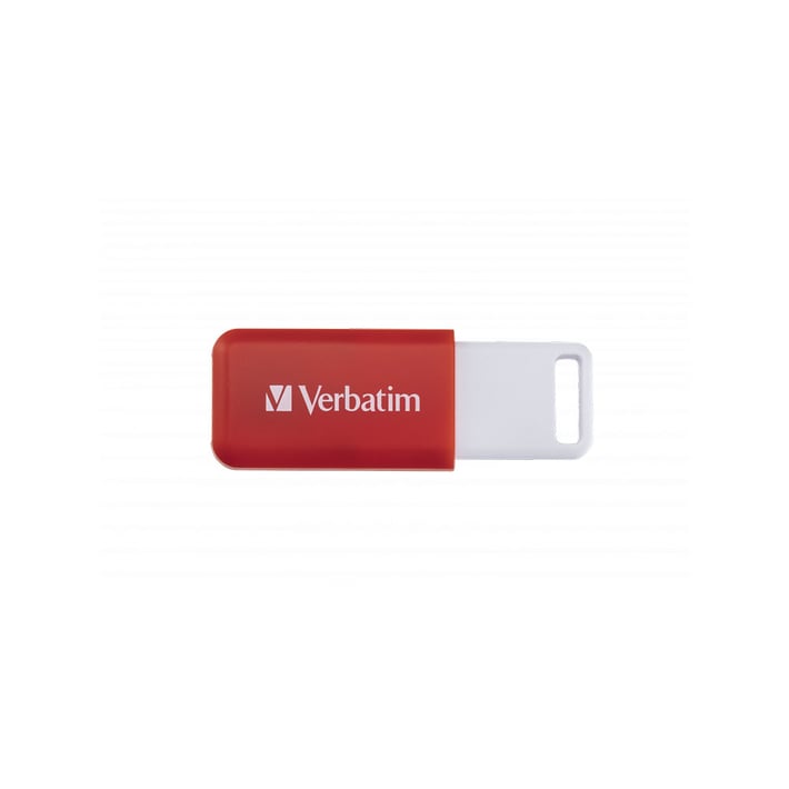 Verbatim USB флаш памет DataBаr, USB 2.0, 16 GB, червена