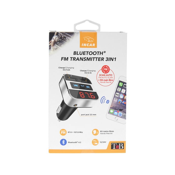 TNB FM Трансмитер, с Bluetooth, Hands Free