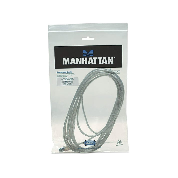 Manhattan Кабел, USB 2.0 A Male / USB 2.0 B Male, 5 m